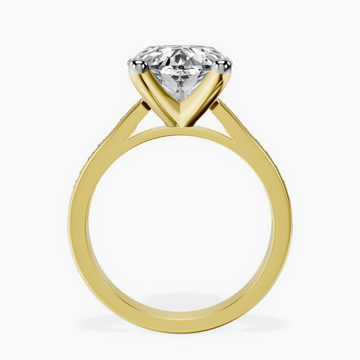 10kt Yellow Gold Lucent Side Channel Set Lab Diamond Ring side right image one