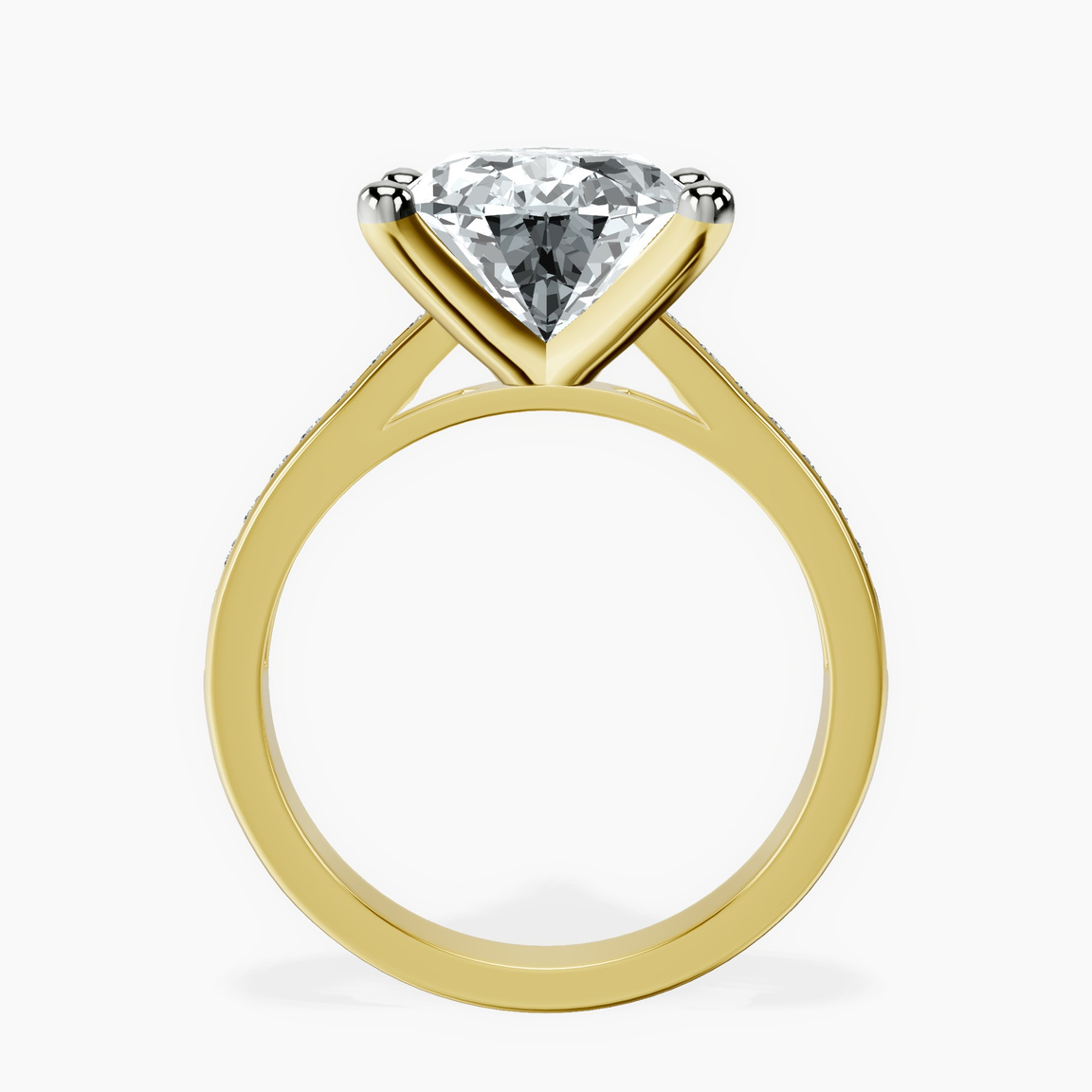 14kt Yellow Gold Lucent Side Channel Set Lab Diamond Ring side right image one