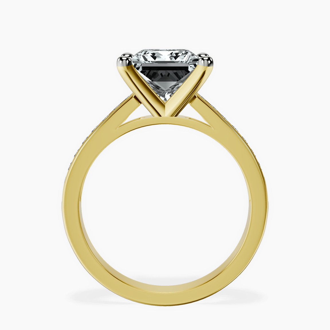 14kt Yellow Gold Lucent Side Channel Set Lab Diamond Ring side right image one