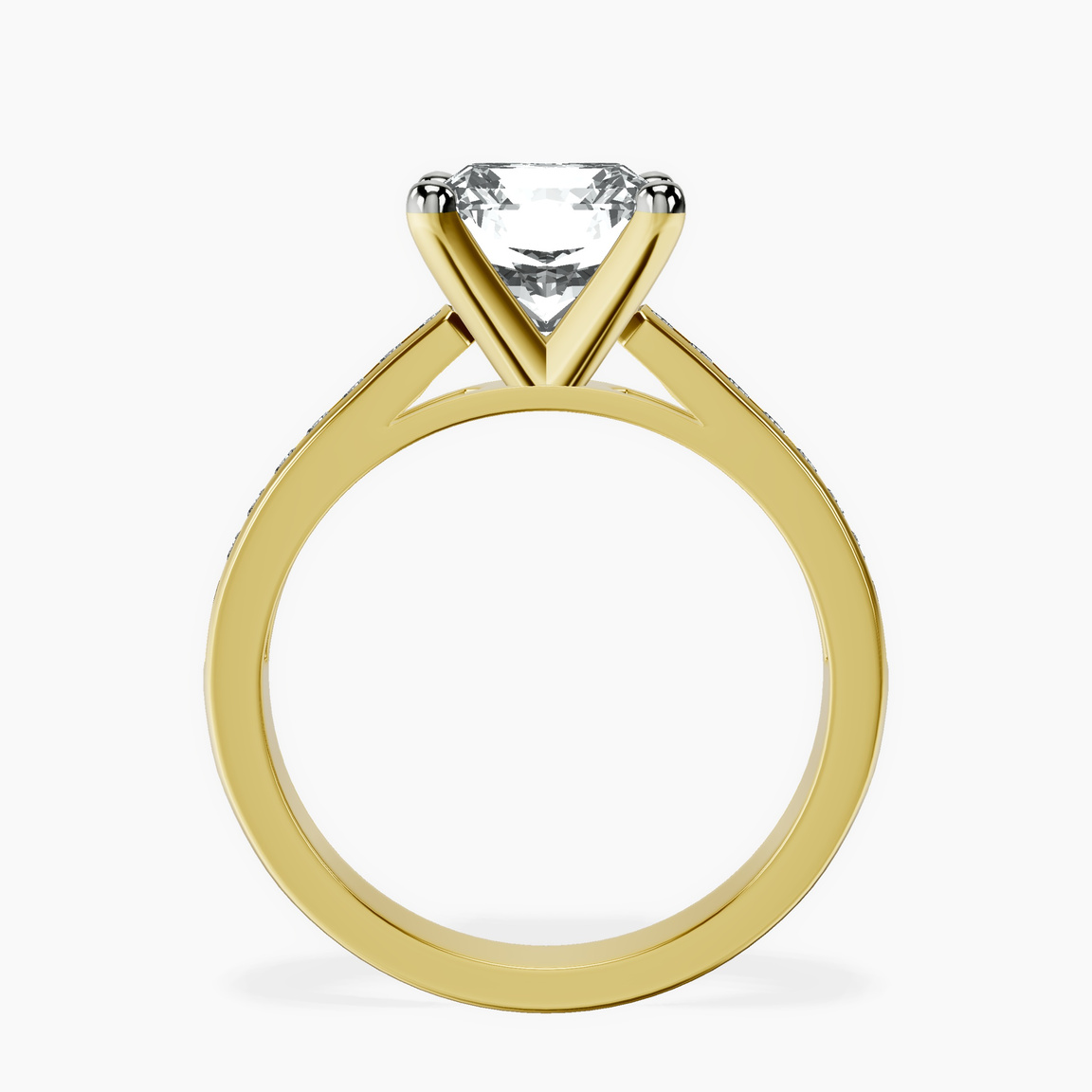 14kt Yellow Gold Lucent Side Channel Set Lab Diamond Ring side right image one