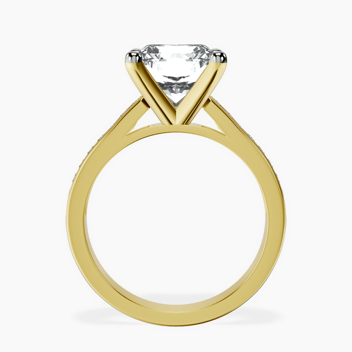 10kt Yellow Gold Lucent Side Channel Set Lab Diamond Ring side right image one