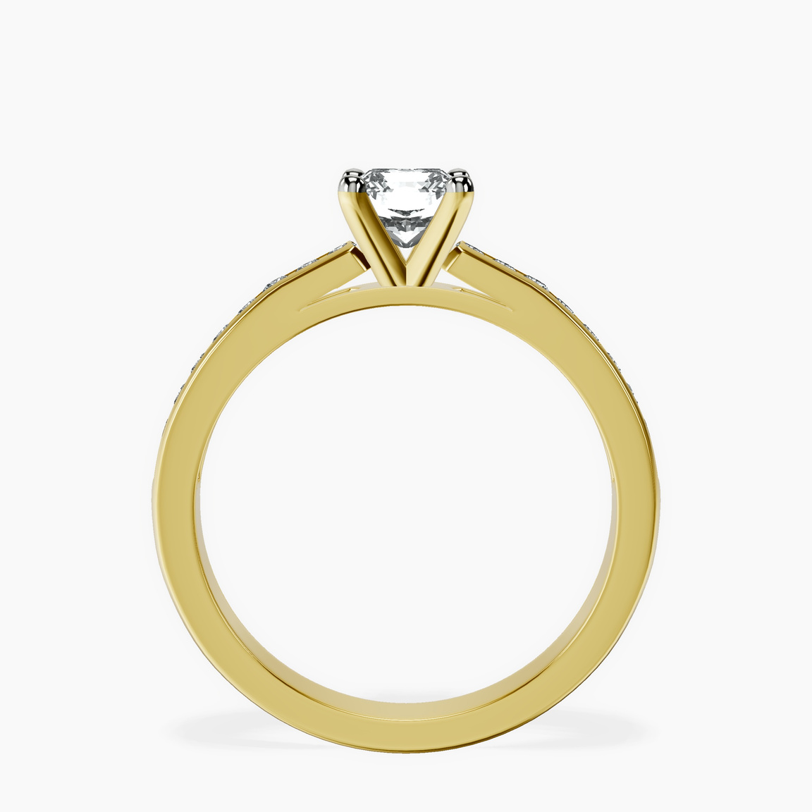 14kt Yellow Gold Lucent Side Channel Set Lab Diamond Ring side right image one