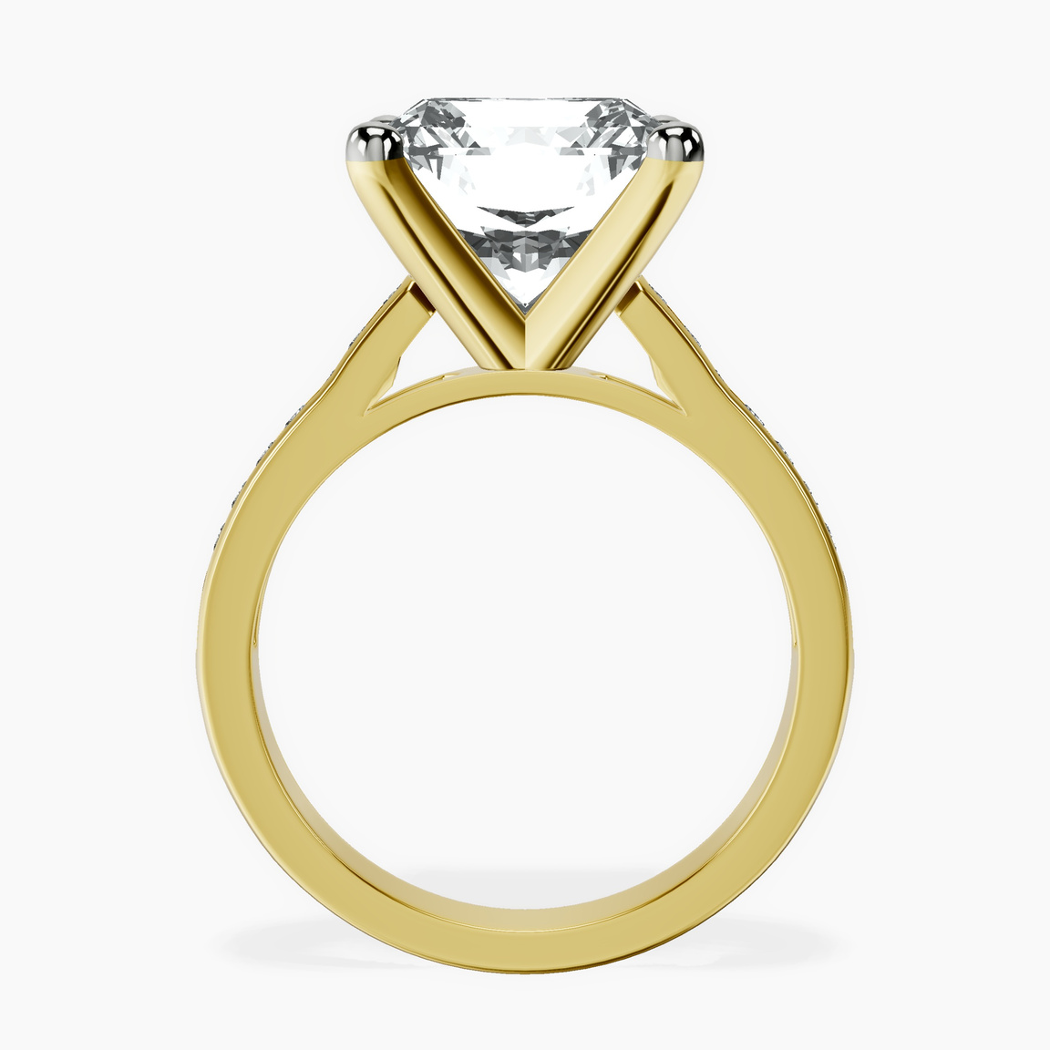 18kt Yellow Gold Lucent Side Channel Set Lab Diamond Ring side right image one