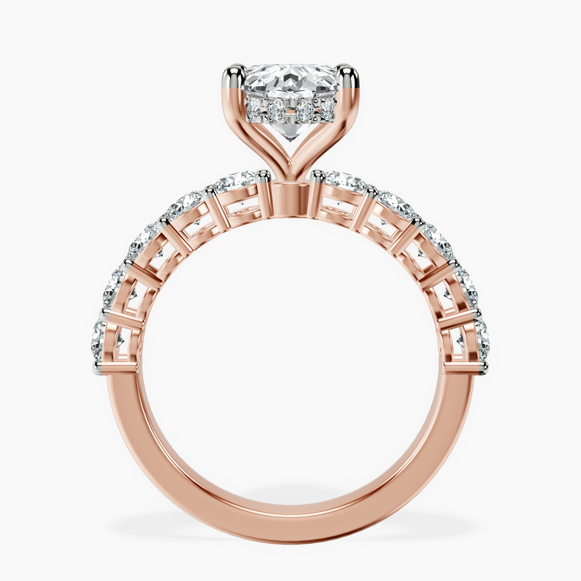 18ct Rose Gold Elinor Side Round Lab Diamond Ring side right image one