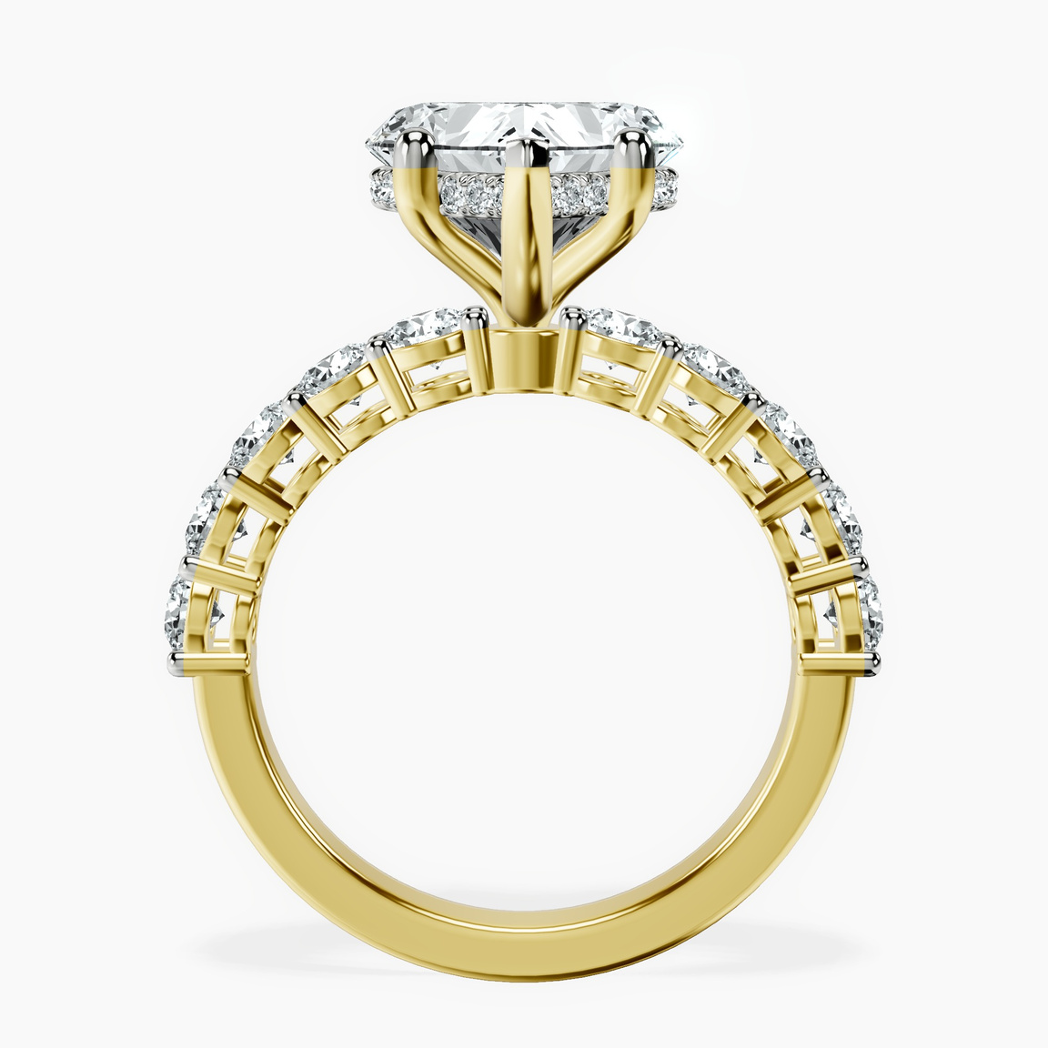 14kt Yellow Gold Elinor Side Round Lab Diamond Ring side right image one