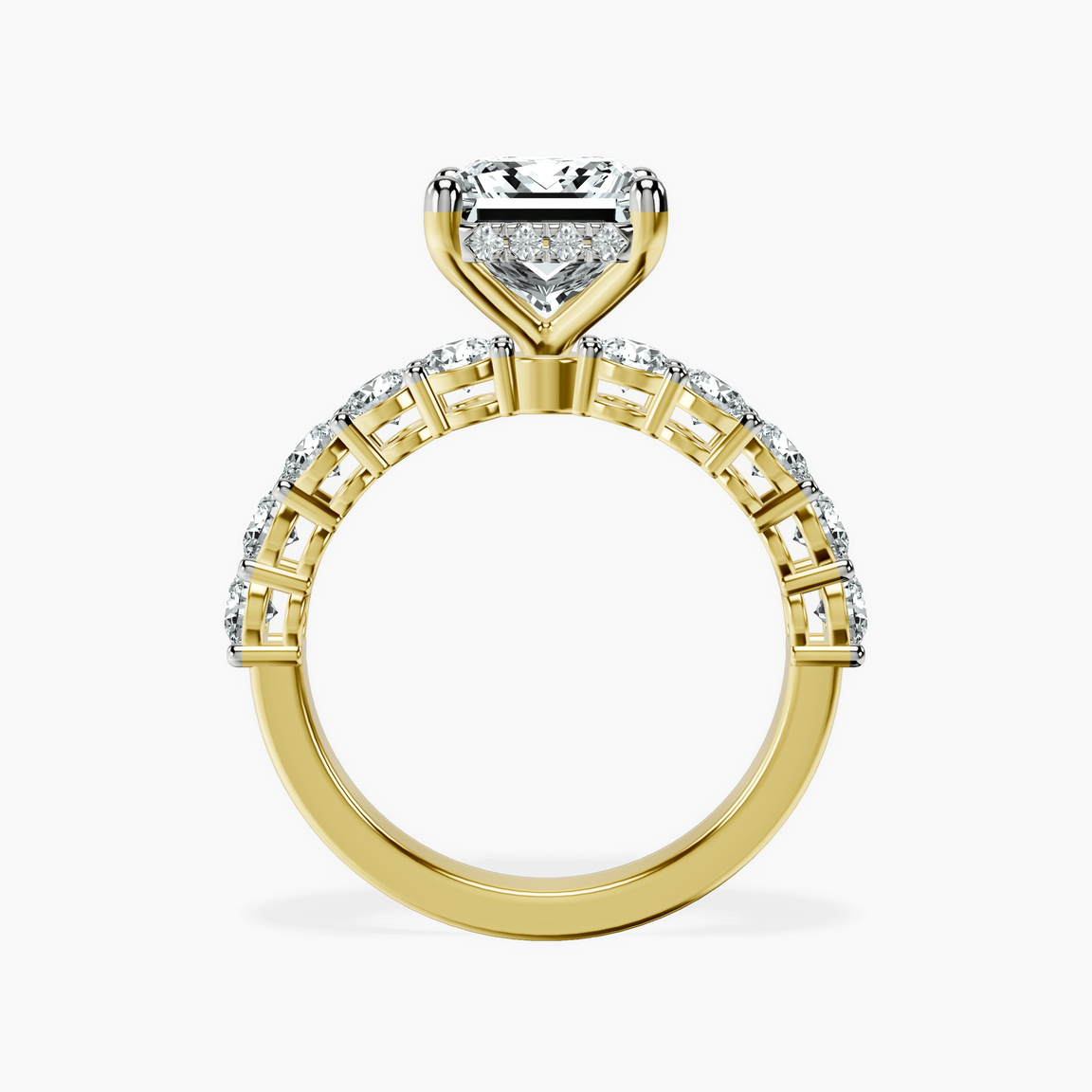14ct Yellow Gold Elinor Side Round Lab Diamond Ring side right image one