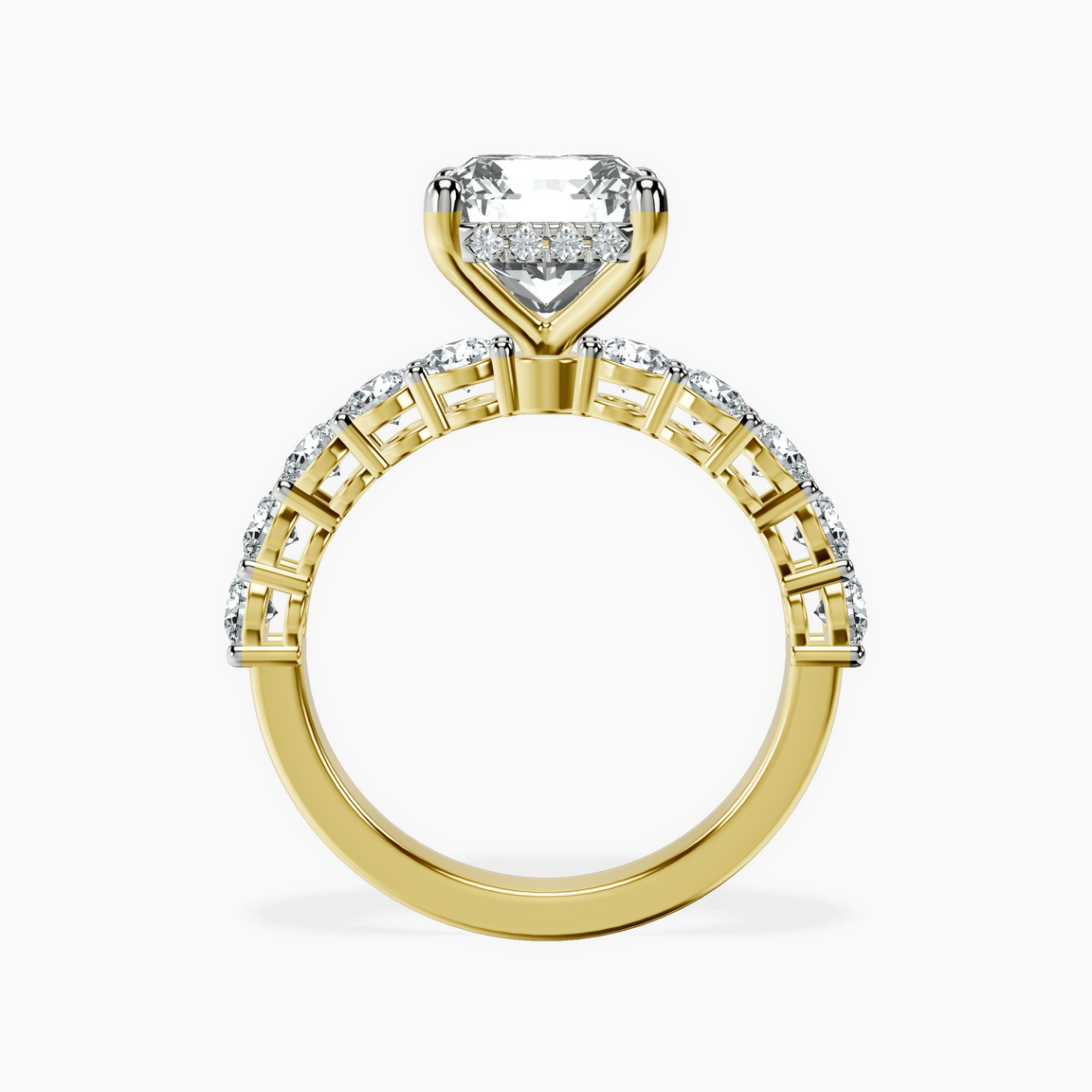 18ct Yellow Gold Elinor Side Round Lab Diamond Ring side right image one