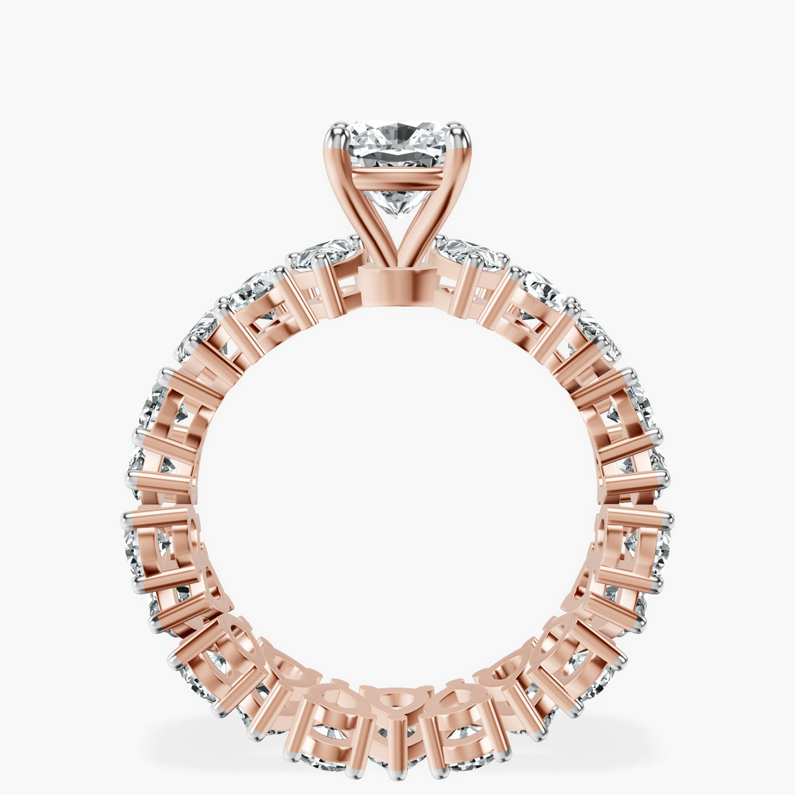 10kt Rose Gold Cordelia Side Pear Lab Diamond Ring side right image one