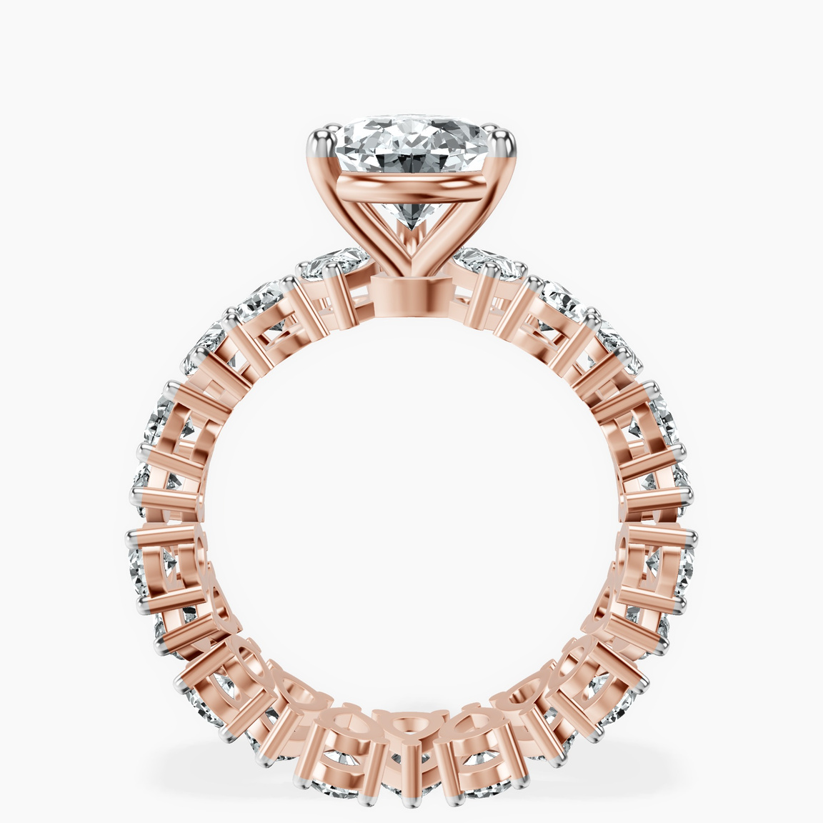 14kt Rose Gold Cordelia Side Pear Lab Diamond Ring side right image one