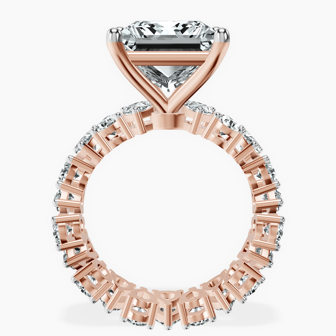18kt Rose Gold Cordelia Side Pear Lab Diamond Ring side right image one
