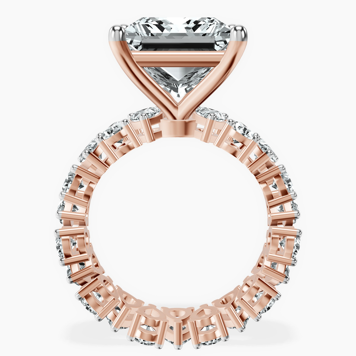 18kt Rose Gold Cordelia Side Pear Lab Diamond Ring side right image one