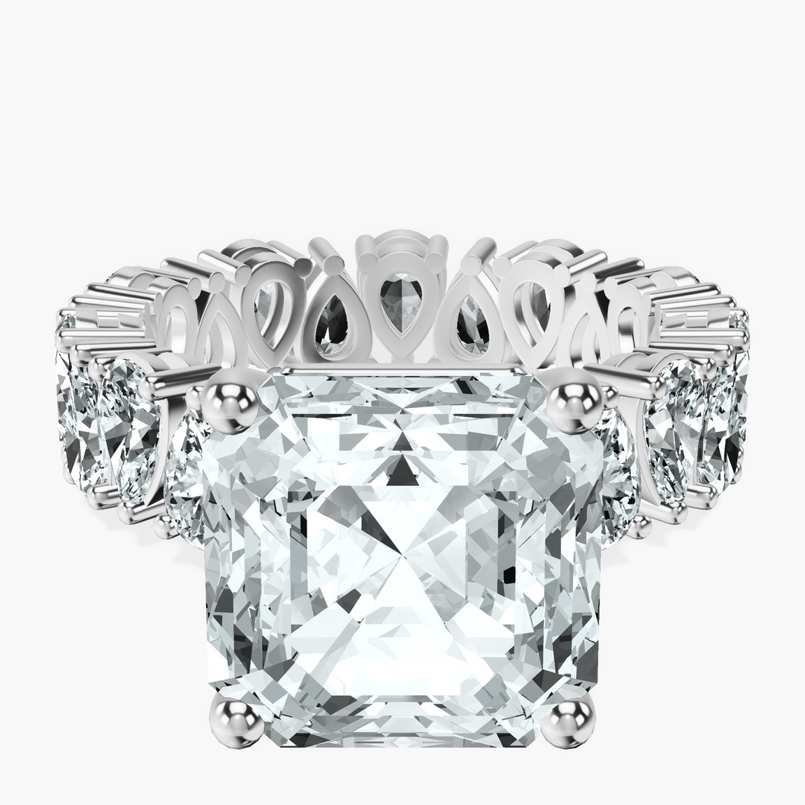 Platinum Cordelia Side Pear Lab Diamond Ring front image