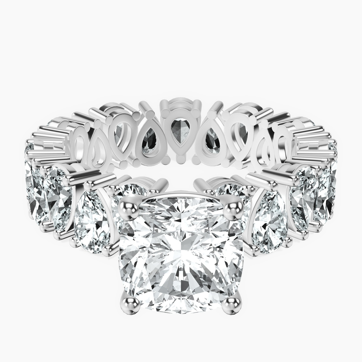 Platinum Cordelia Side Pear Lab Diamond Ring front image