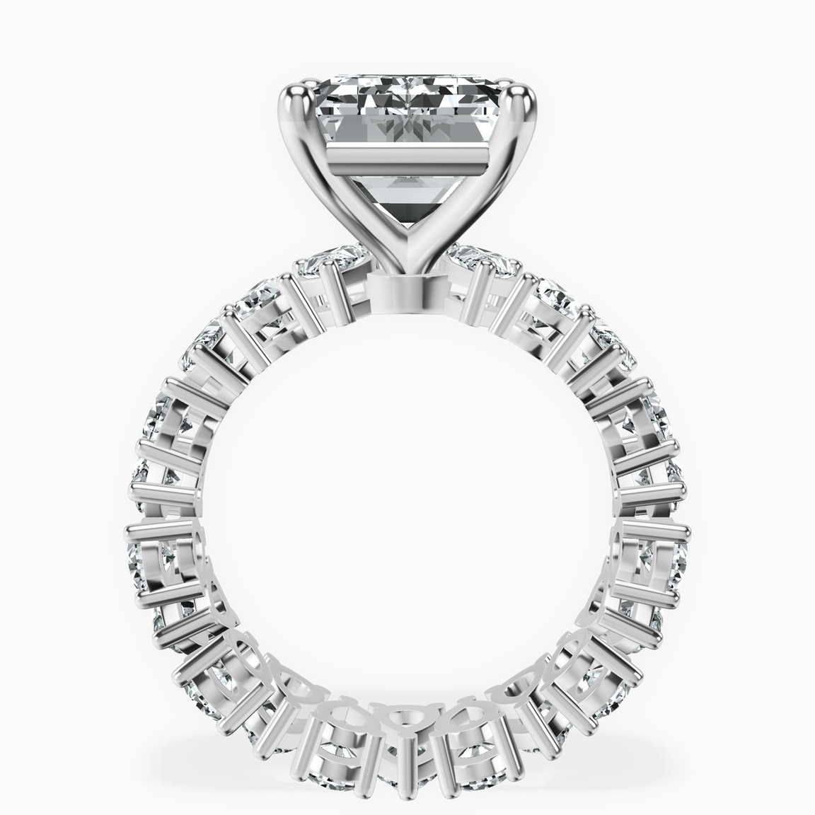 14kt White Gold Cordelia Side Pear Lab Diamond Ring side right image one