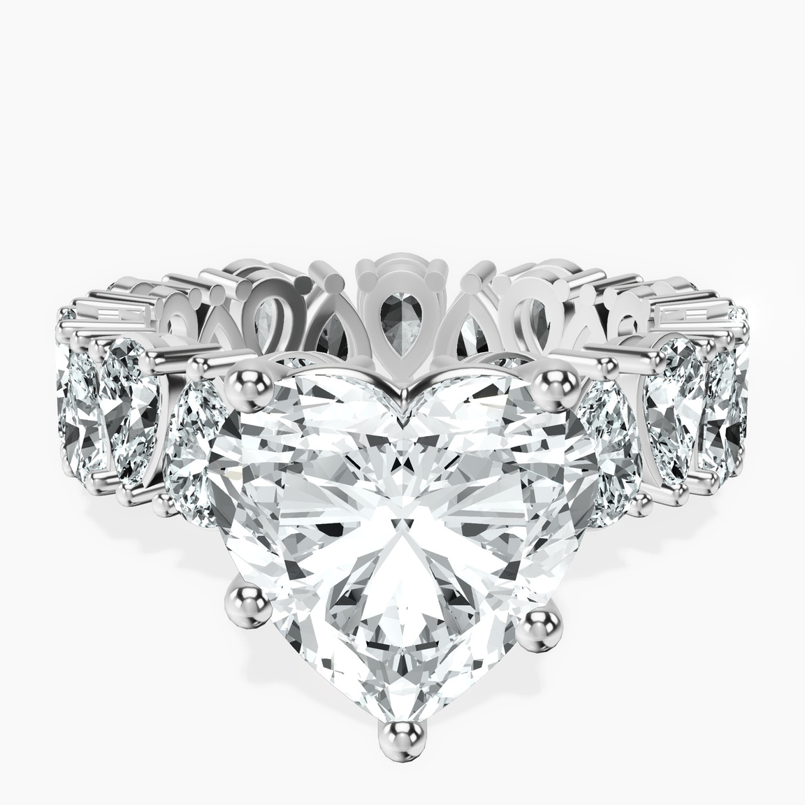 Platinum Cordelia Side Pear Lab Diamond Ring front image