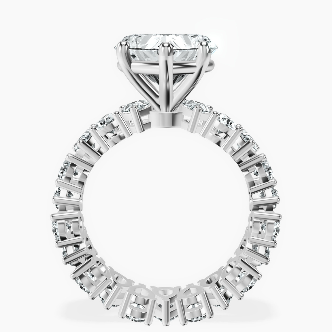 Platinum Cordelia Side Pear Lab Diamond Ring side right image one