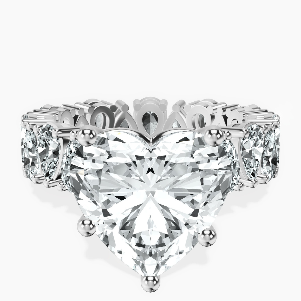Platinum Cordelia Side Pear Lab Diamond Ring front image