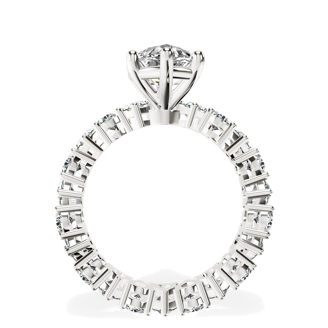 Platinum Cordelia Side Pear Lab Diamond Ring side right image one