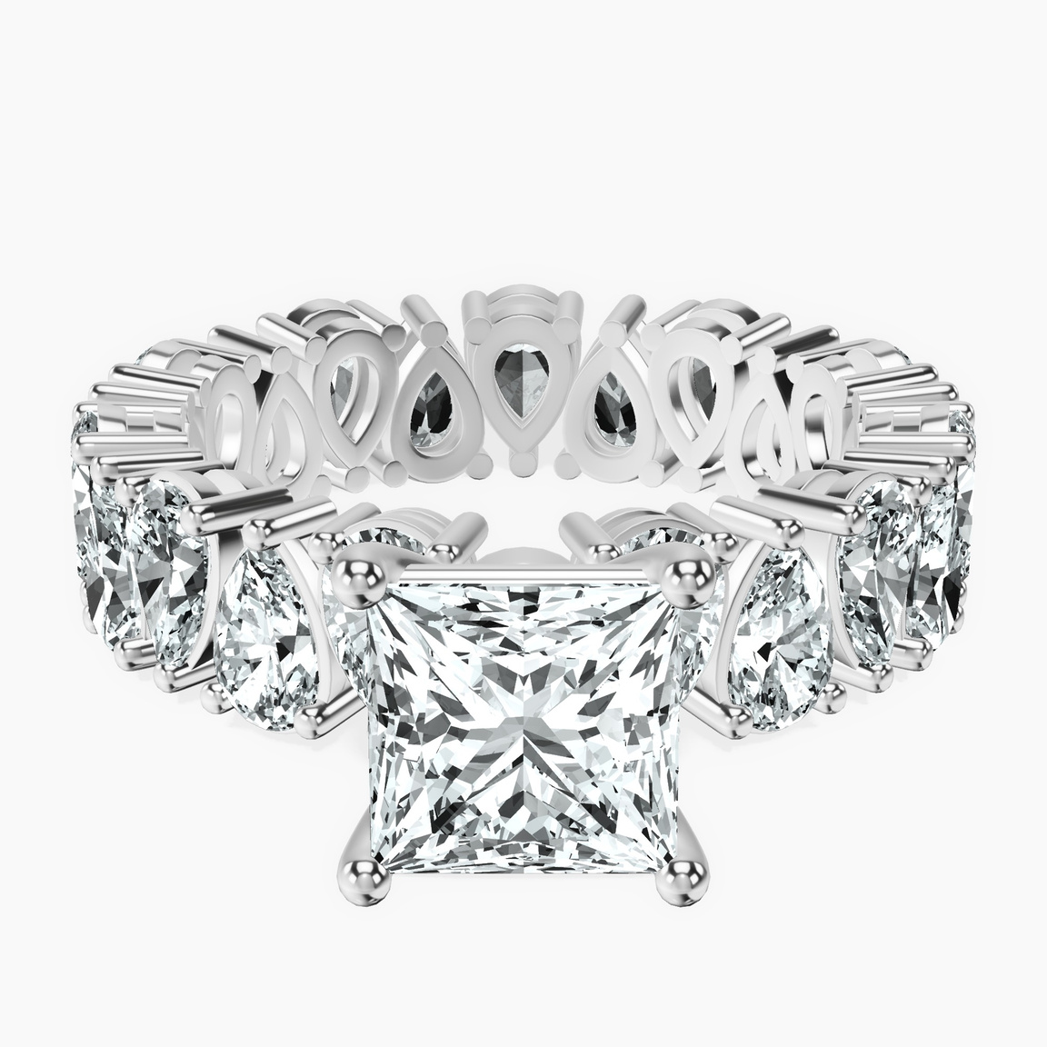 Platinum Cordelia Side Pear Lab Diamond Ring front image