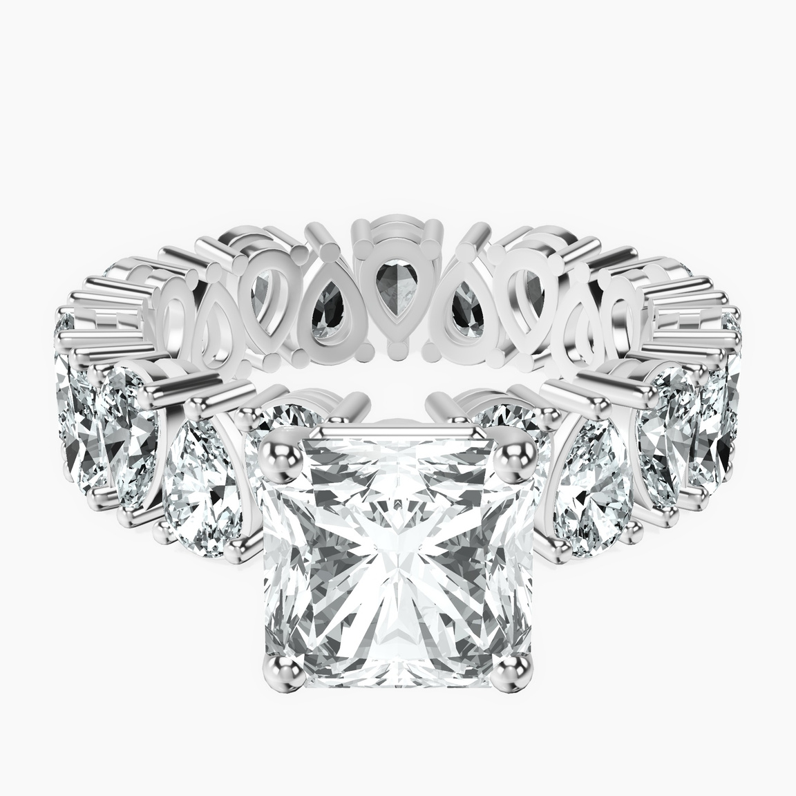 Platinum Cordelia Side Pear Lab Diamond Ring front image