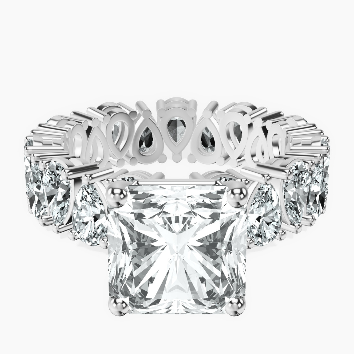 Platinum Cordelia Side Pear Lab Diamond Ring front image