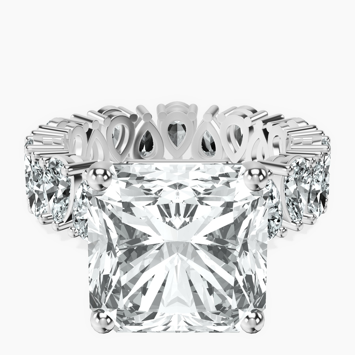 Platinum Cordelia Side Pear Lab Diamond Ring front image