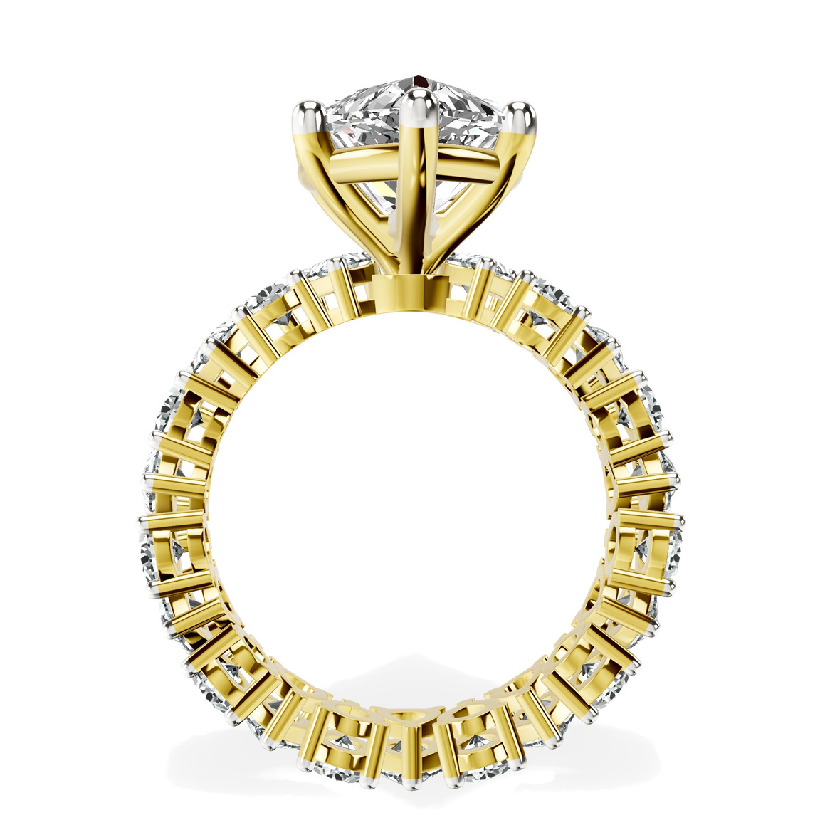 10kt Yellow Gold Cordelia Side Pear Lab Diamond Ring side right image one