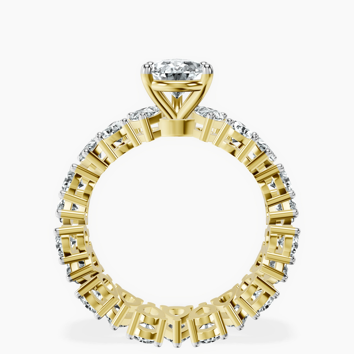 14kt Yellow Gold Cordelia Side Pear Lab Diamond Ring side right image one