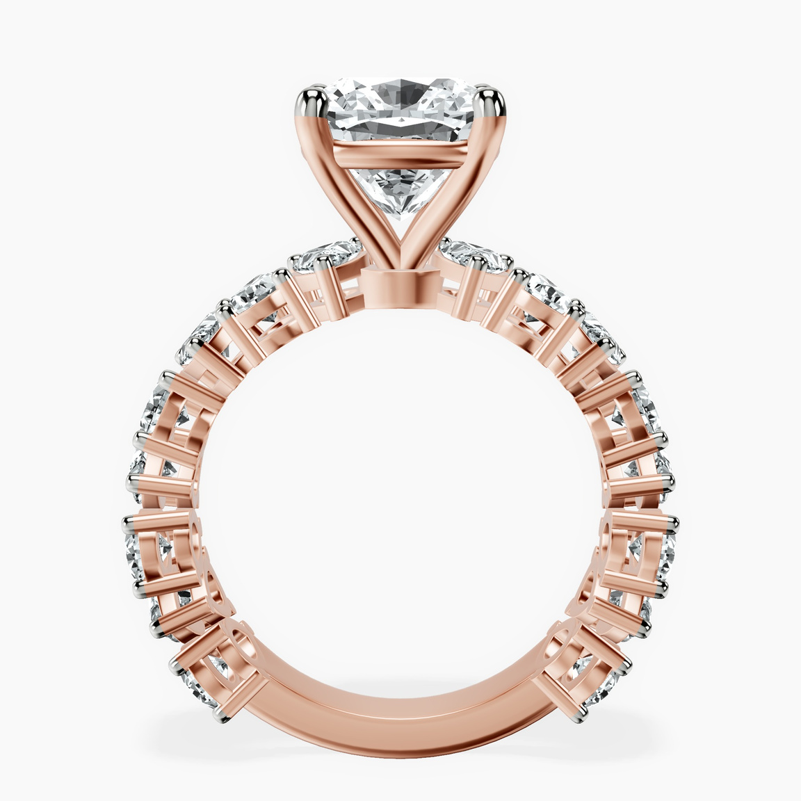 10kt Rose Gold Esme Side Pear Lab Diamond Ring side right image one