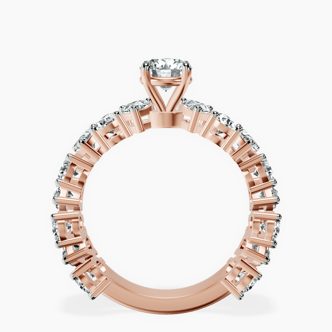 18kt Rose Gold Esme Side Pear Lab Diamond Ring side right image one
