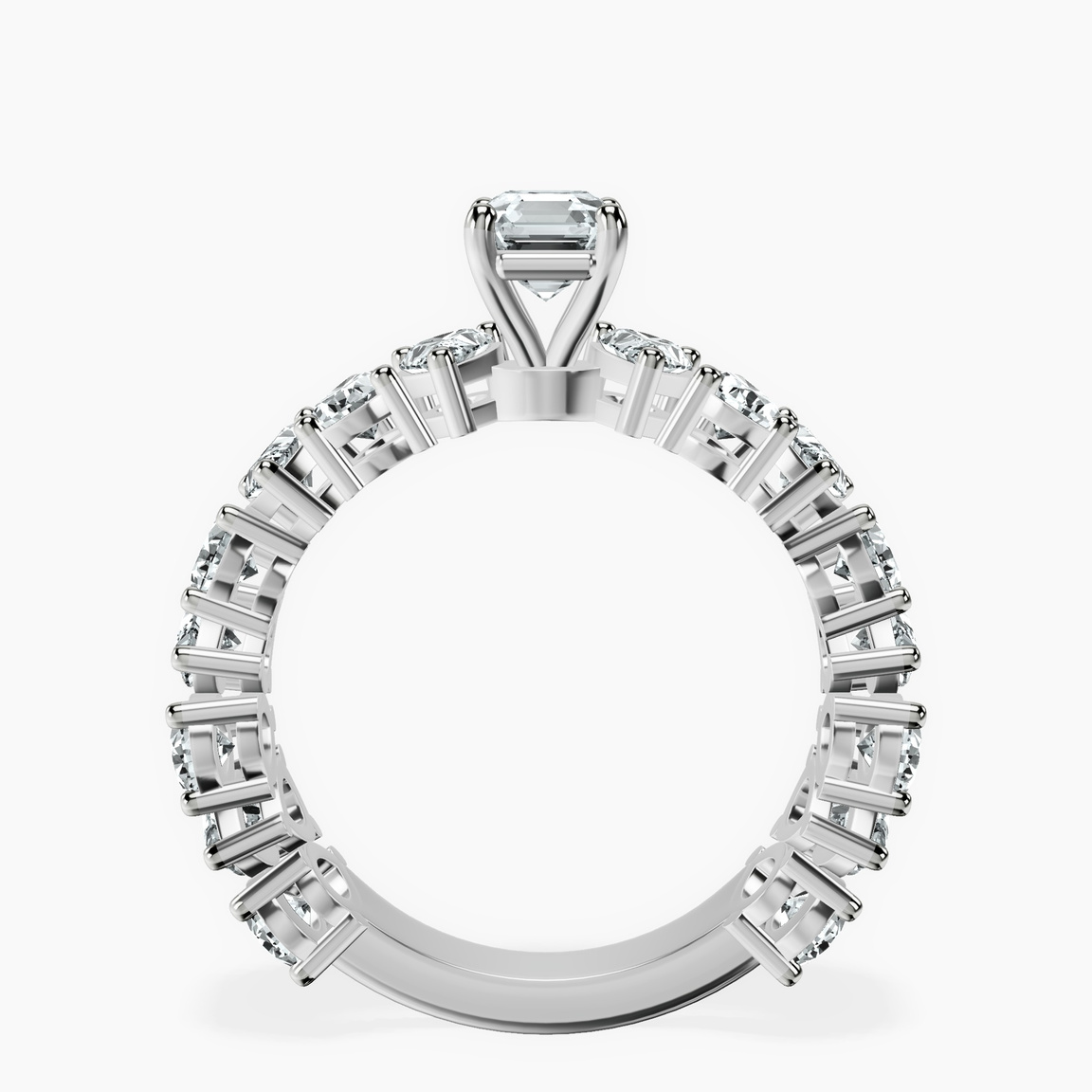 Platinum Esme Side Pear Lab Diamond Ring side right image one