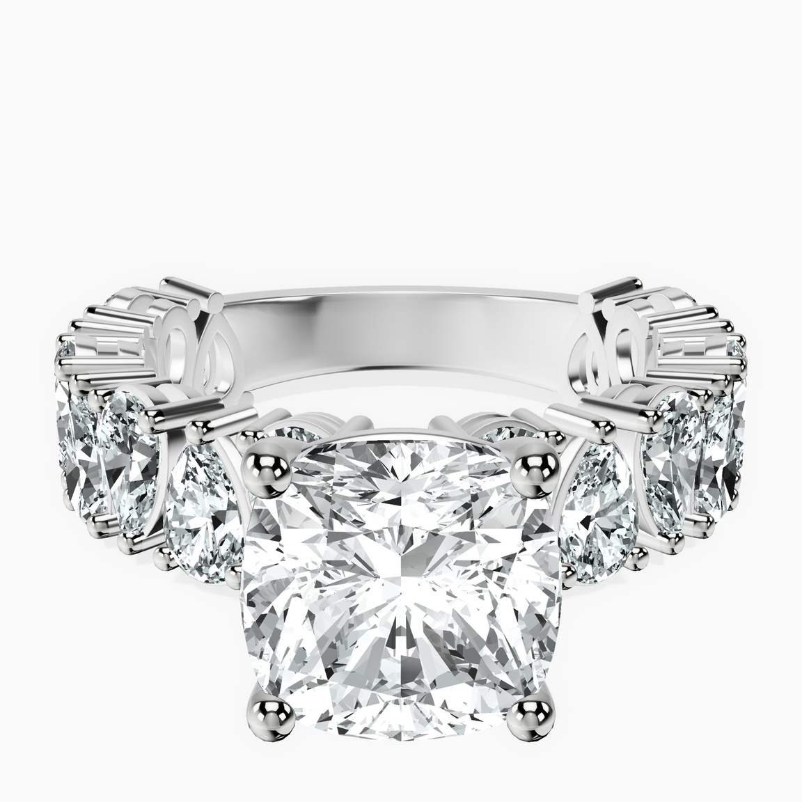 Platinum Esme Side Pear Lab Diamond Ring front image