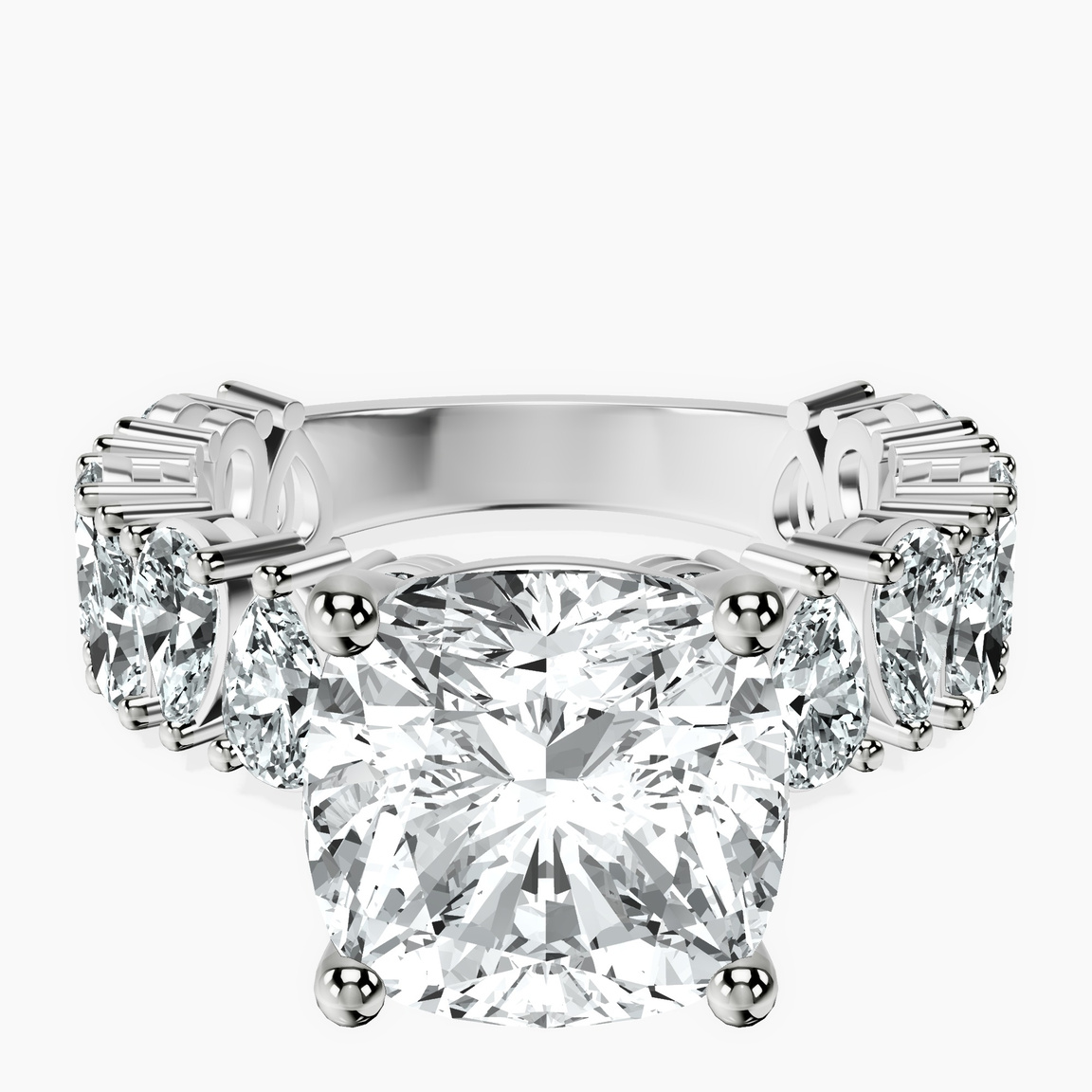 Platinum Esme Side Pear Lab Diamond Ring front image