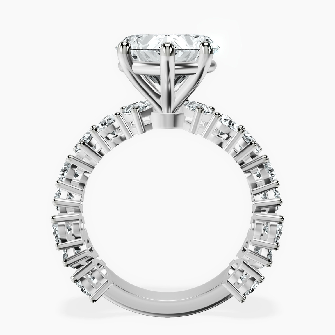 10kt White Gold Esme Side Pear Lab Diamond Ring side right image one