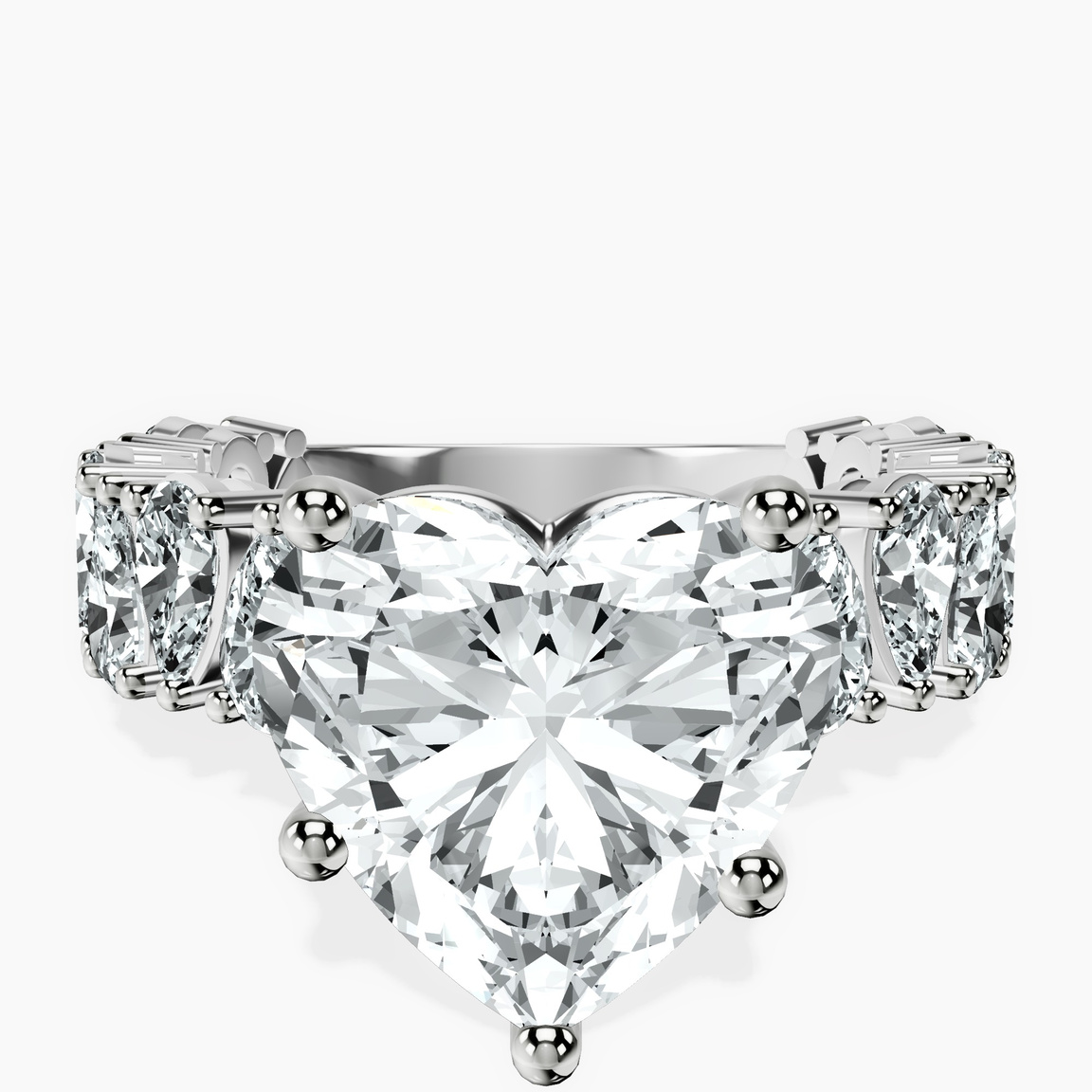 Platinum Esme Side Pear Lab Diamond Ring front image