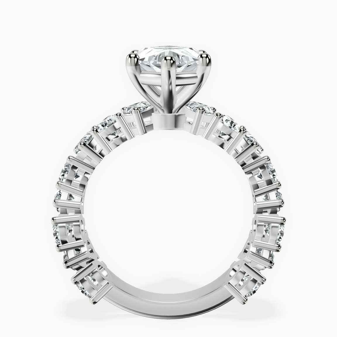 14kt White Gold Esme Side Pear Lab Diamond Ring side right image one