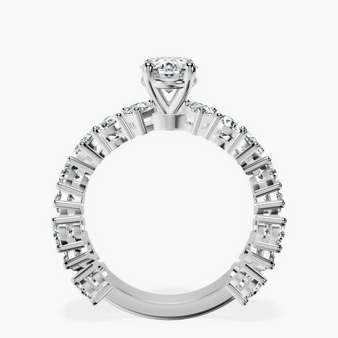Platinum Esme Side Pear Lab Diamond Ring side right image one
