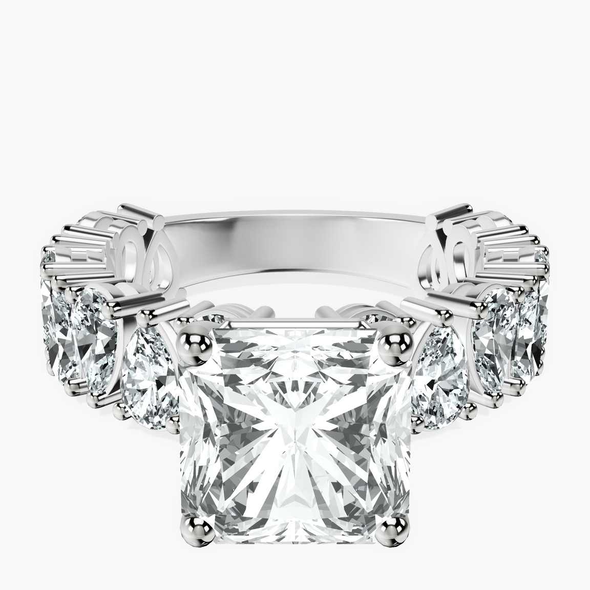 Platinum Esme Side Pear Lab Diamond Ring front image