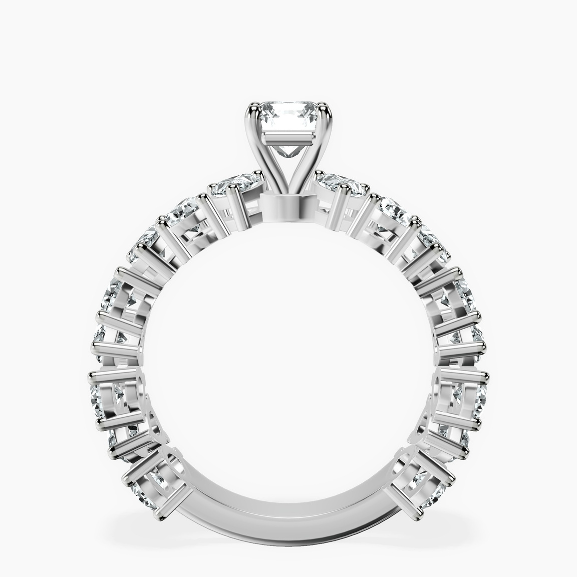 14kt White Gold Esme Side Pear Lab Diamond Ring side right image one