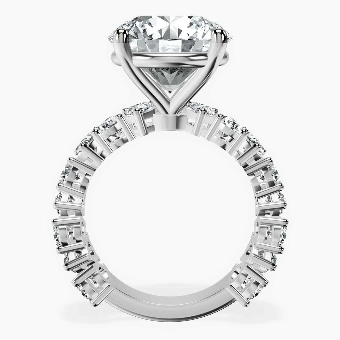 10kt White Gold Esme Side Pear Lab Diamond Ring side right image one