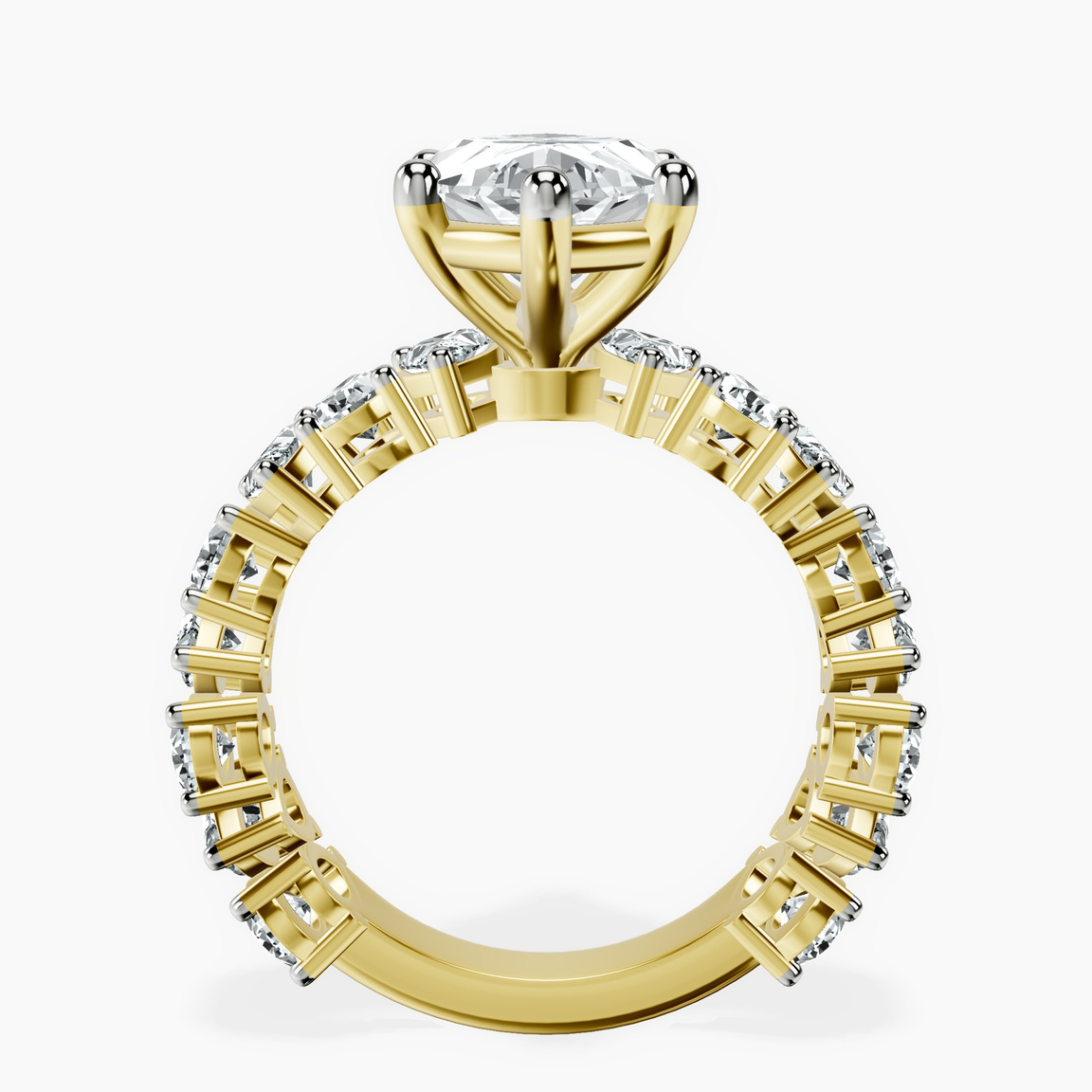 10kt Yellow Gold Esme Side Pear Lab Diamond Ring side right image one