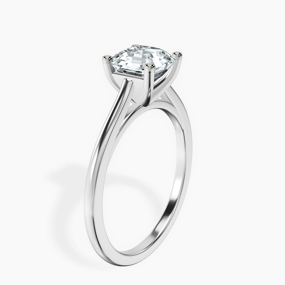 18kt White Gold Teagan Solitaire 1.5mm Lab Diamond Ring standing product image one