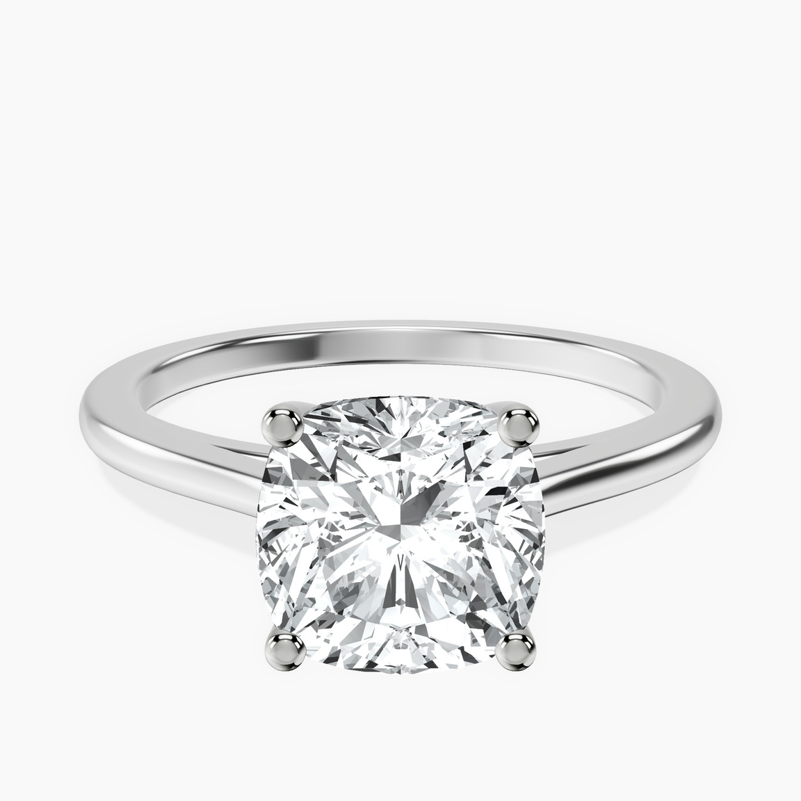 14kt White Gold Teagan Solitaire 1.5mm Lab Diamond Ring front image