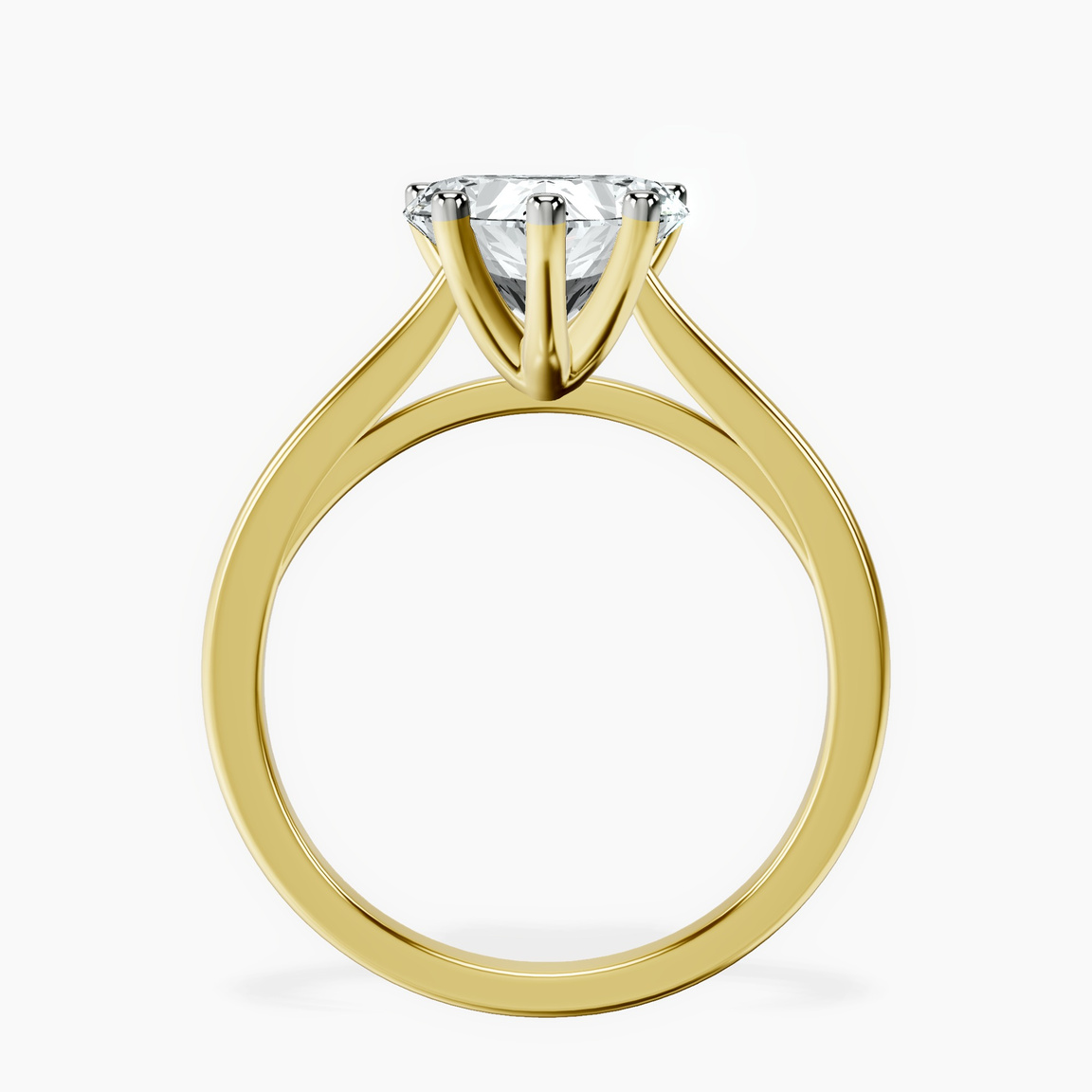 18kt Yellow Gold Teagan Solitaire 1.5mm Lab Diamond Ring side right image one