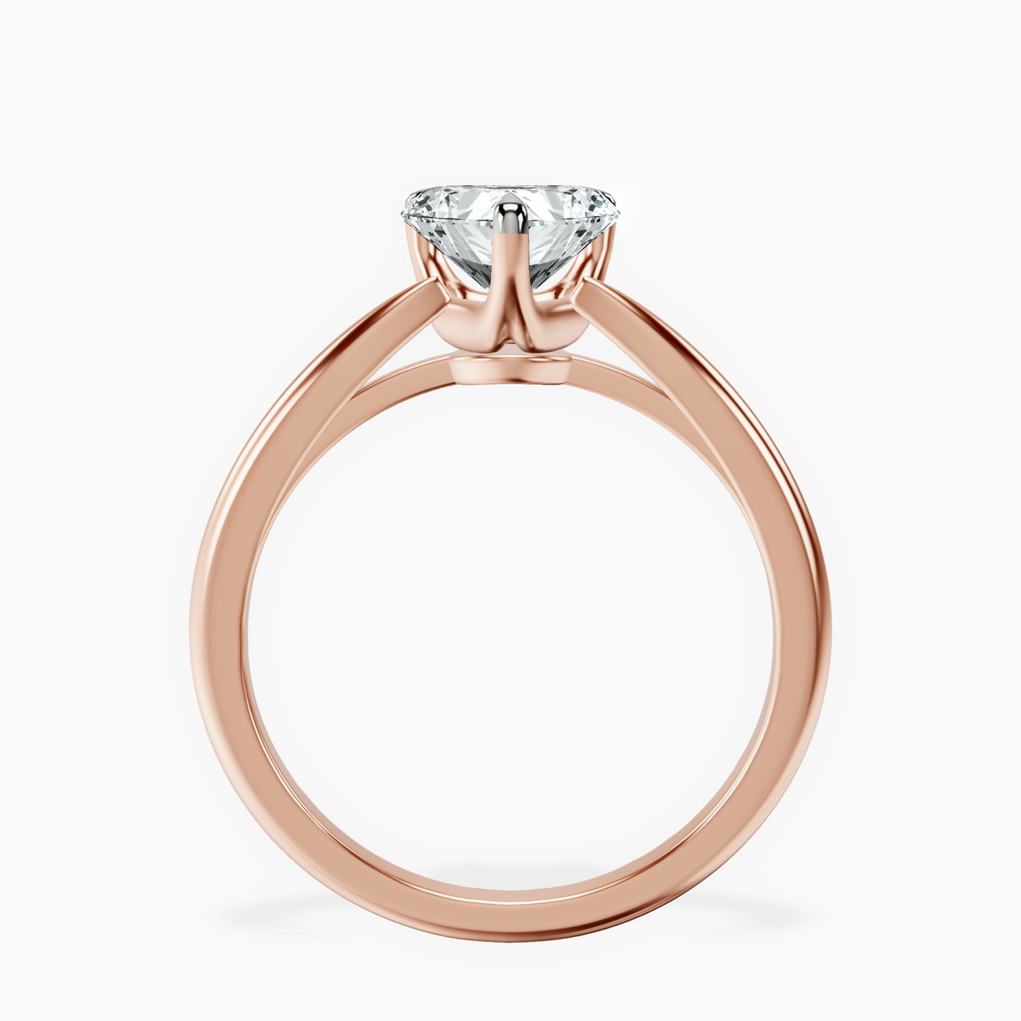 18kt Rose Gold Azalea Classic Solitaire 1.5mm Lab Diamond Ring side right image one
