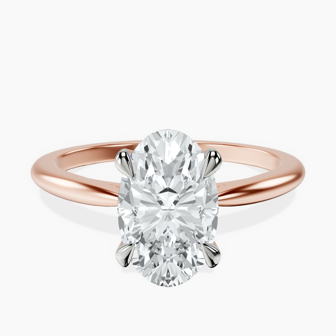 18kt Rose Gold Azalea Classic Solitaire 1.5mm Lab Diamond Ring front image