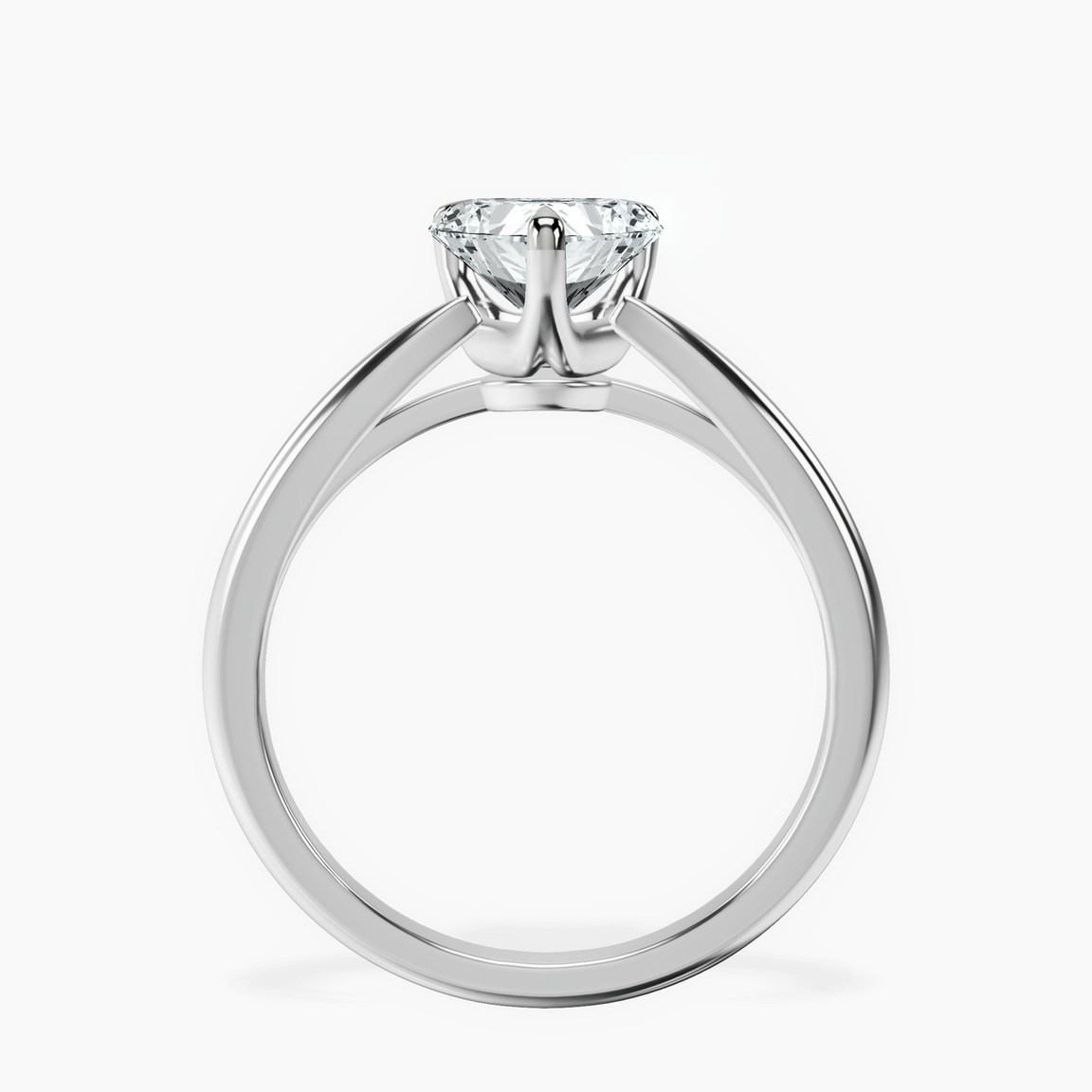 10kt White Gold Azalea Classic Solitaire 1.5mm Lab Diamond Ring side right image one