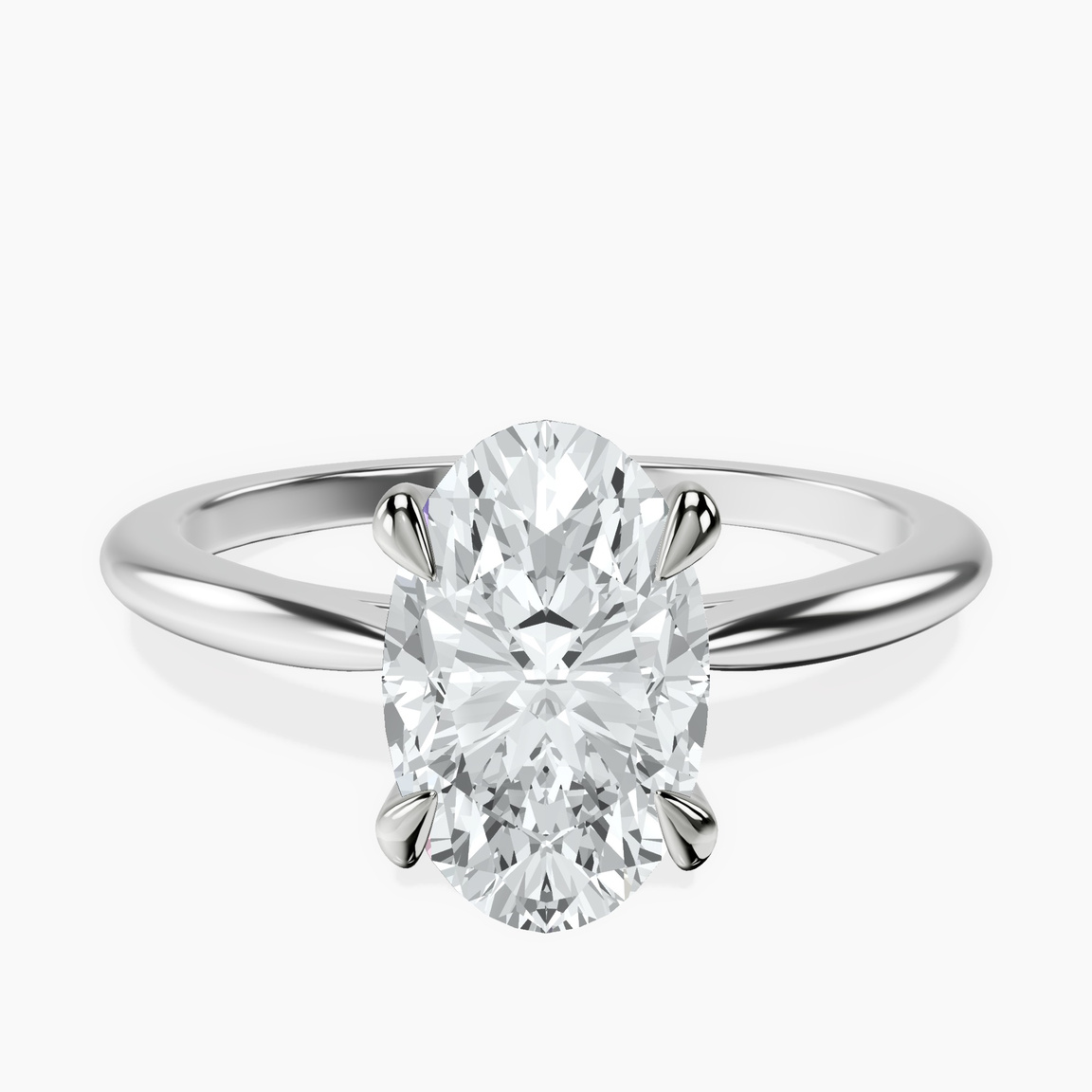 10kt White Gold Azalea Classic Solitaire 1.5mm Lab Diamond Ring front image