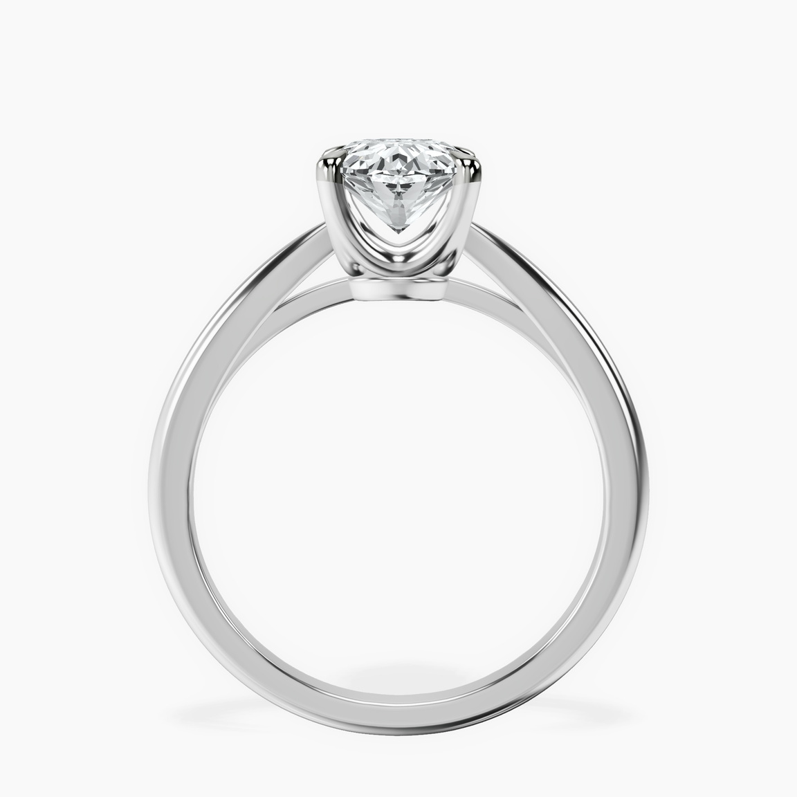 10kt White Gold Azalea Classic Solitaire 1.5mm Lab Diamond Ring side right image one