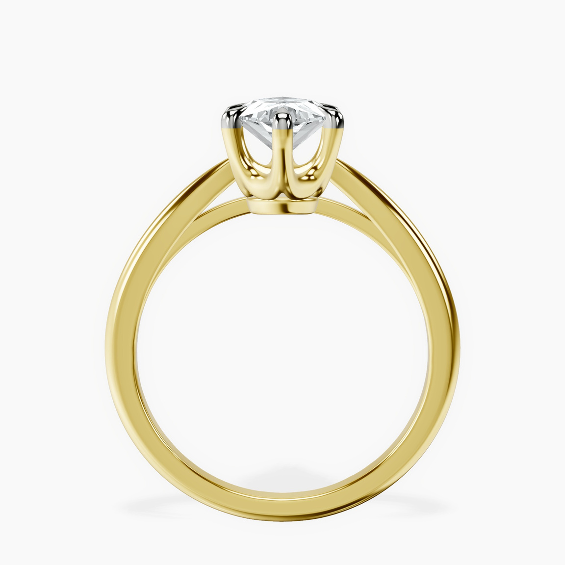 10kt Yellow Gold Azalea Classic Solitaire 1.5mm Lab Diamond Ring side right image one